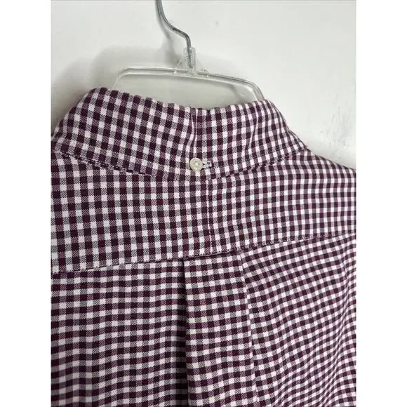 Vintage Ralph Lauren Men’s Custom Fit Button Down Shirt XL Red White Checkered - Picture 5 of 7